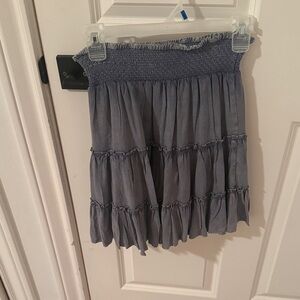 Chic Blue A-Line Women's Skirt